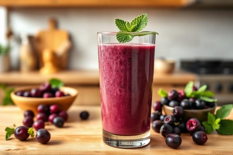 Aronia-Mandelmilch-Smoothie – Aronia-Rezept
